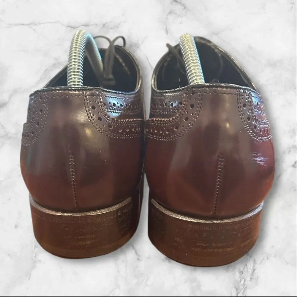 Florsheim 548418‎ Wingtip Oxford Brown Leather Dress Shoes Mens 10